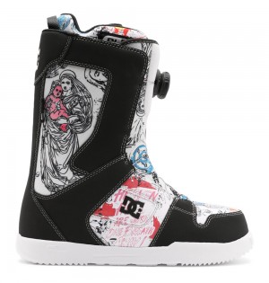 Men's DC Andy Warhol x Shoes Phase BOA® Snowboard Boots White Black | UK 65710MRFP