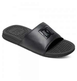 Men's DC Bolsa Slides Black | UK 93027QYOV