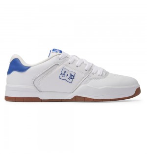 Men's DC Central Sneakers White Blue | UK 38209FPLD