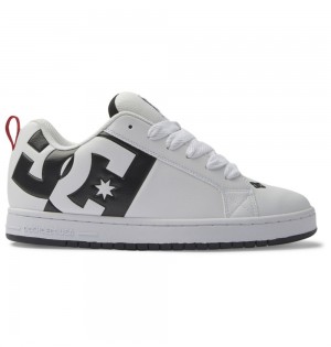 Men's DC Court Graffik Sneakers White Black | UK 45063DRQJ