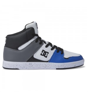 Men's DC Cure High-Top Sneakers Black Grey Blue | UK 06129ERTF