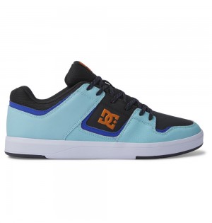 Men's DC Cure Sneakers Black Turquoise | UK 52146ESUQ