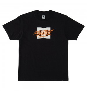 Men's DC Flyer HSS T-Shirt Black | UK 89201IWUO