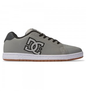 Men's DC Gaveler Sneakers Grey White | UK 45309LZRK