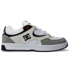 Men's DC Kalynx Zero Skate Shoes Grey Black White | UK 24398IKWT