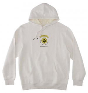 Men's DC Lucky Hand Pullover Hooded Sweatshirt White | UK 20643GSRB