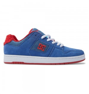 Men's DC Manteca 4 Skate Shoes Blue Red | UK 14853LHCF