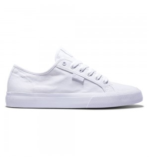 Men's DC Manual Sneakers White | UK 84137WJVY