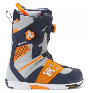 Men's DC Phantom BOA® Snowboard Boots Navy Orange | UK 93270VFXP