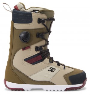 Men's DC Premier Hybrid BOA® Snowboard Boots Olive | UK 50963LHVN