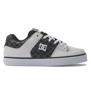 Men's DC Pure Sneakers Black White | UK 15697LVGE