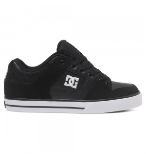 Men's DC Pure Sneakers Black White | UK 39187FBHR