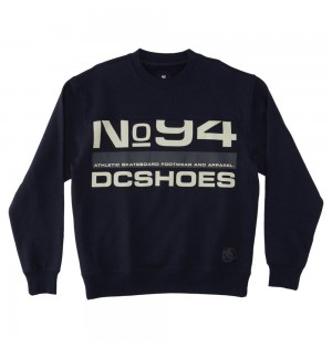 Men's DC Static 94 Crew Neck Sweatshirt Navy | UK 52903CJMH