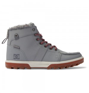 Men's DC Woodland Snowboard Boots Grey | UK 82645XENK