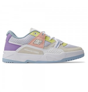 Women's DC Construct Sneakers White Multicolor | UK 47980QYIL