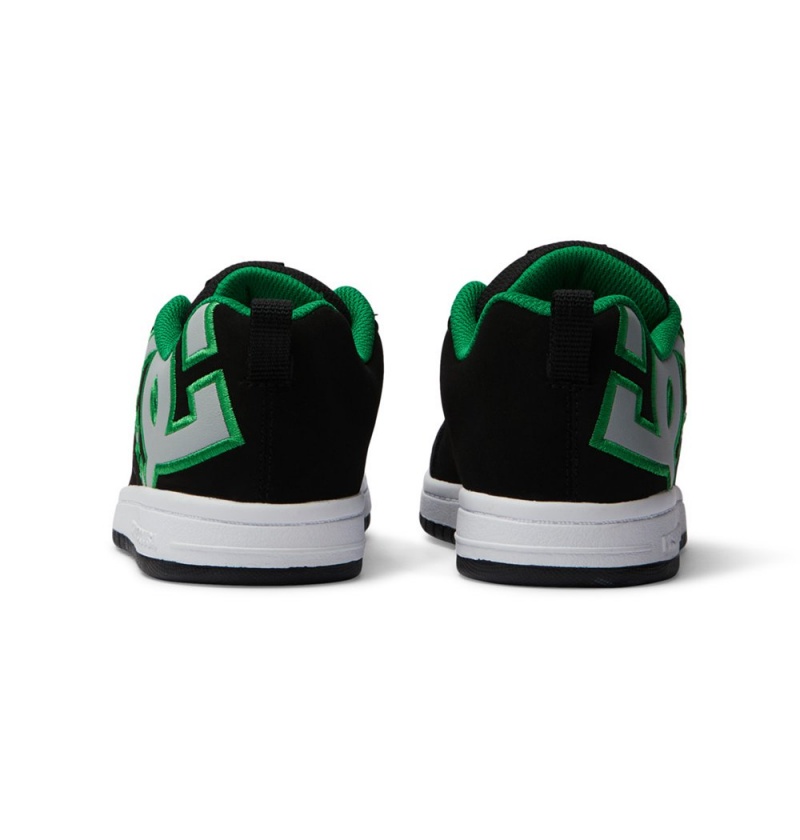 Kids' DC Court Graffik Sneakers Black Green | UK 08139RDFM