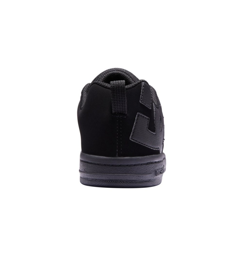 Kids' DC Court Graffik Sneakers Black | UK 62495HJZO