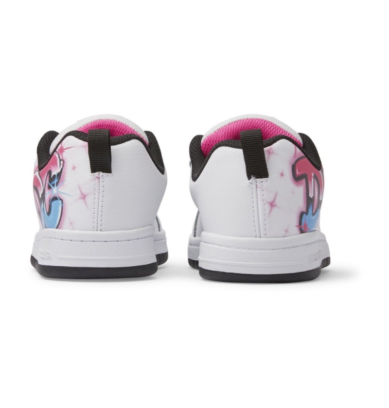 Kids' DC Court Graffik Sneakers Light Rose | UK 72048VGUE