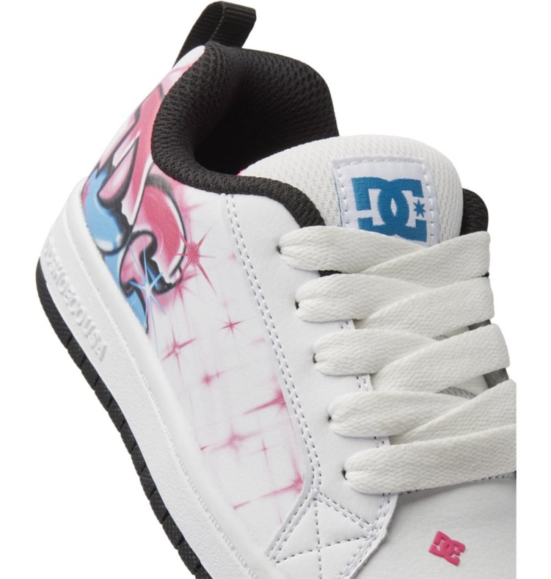 Kids' DC Court Graffik Sneakers Light Rose | UK 72048VGUE