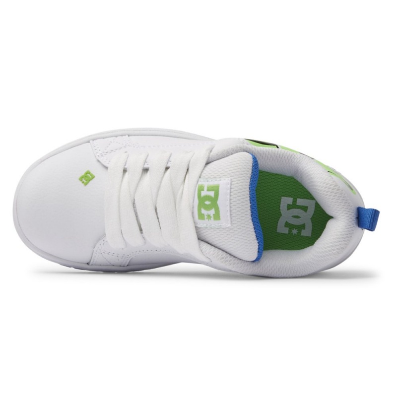 Kids' DC Court Graffik Sneakers White | UK 05492ZWTQ