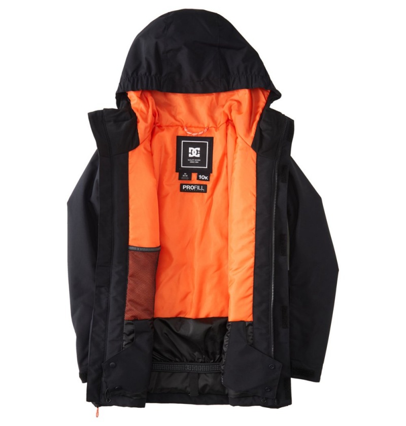 Kids' DC Defy Technical Jackets Black | UK 60192QAME