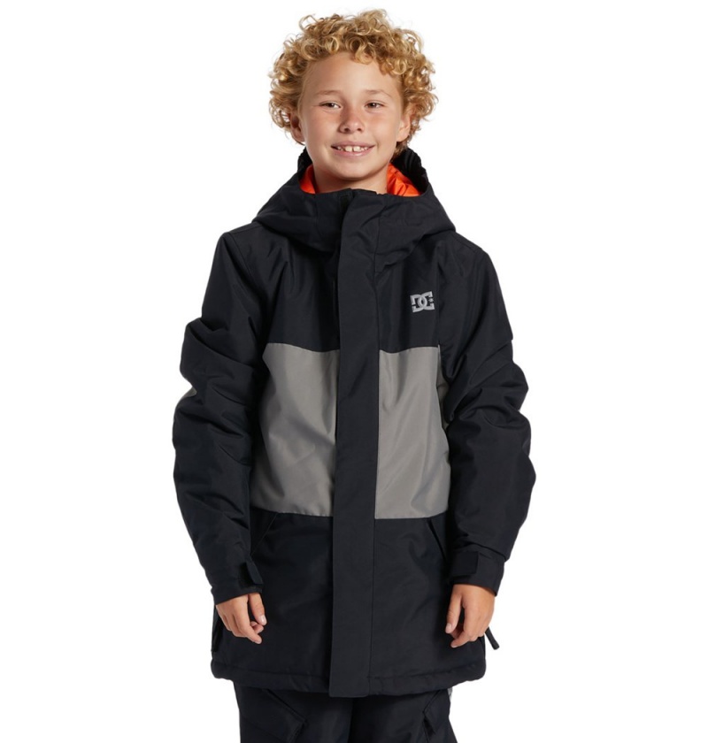 Kids\' DC Defy Technical Jackets Black | UK 60192QAME