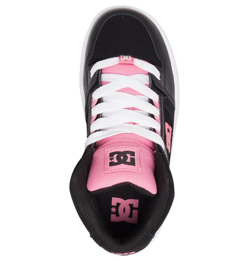 Kids' DC Girls Pure Sneakers Black Pink | UK 69180YDTG