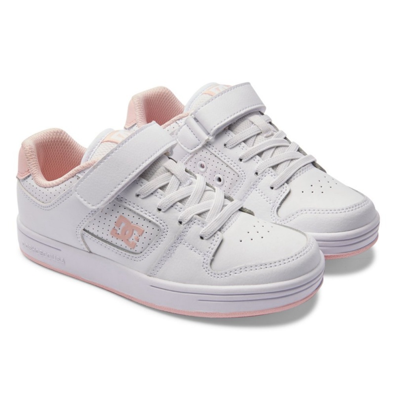 Kids' DC Manteca 4 V Sneakers White Pink | UK 46752EUMX