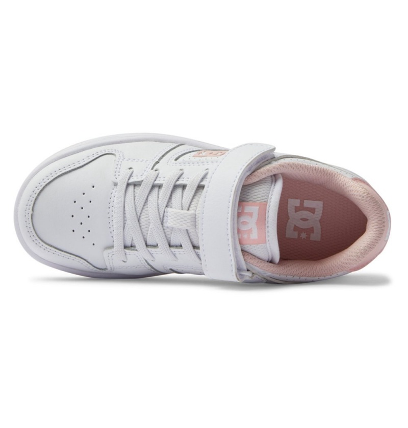 Kids' DC Manteca 4 V Sneakers White Pink | UK 46752EUMX