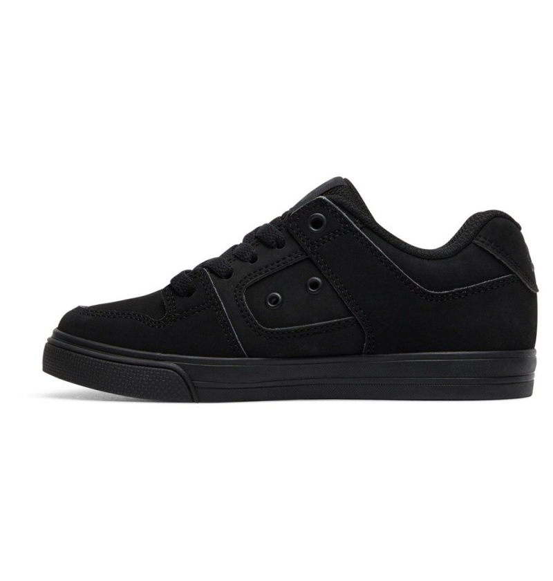 Kids' DC Pure Sneakers Black | UK 16457BYAN