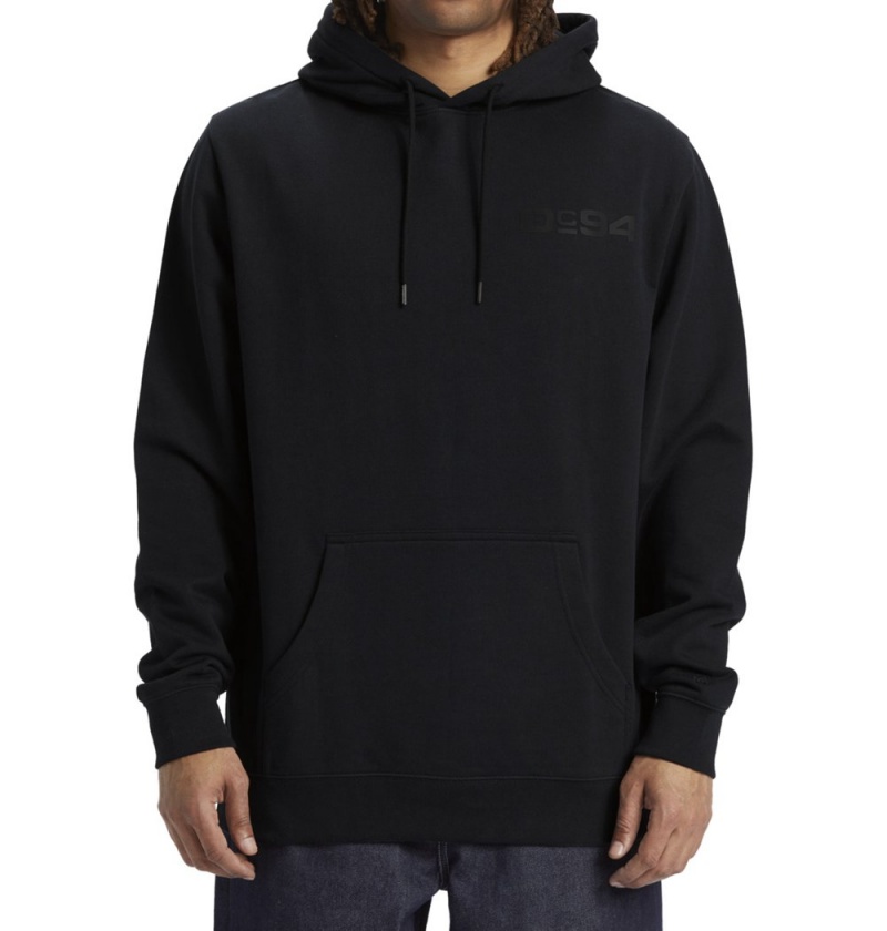 Men's DC 1994 Pullover Hood Pullover Sweatshirt Black | UK 63541EKBA