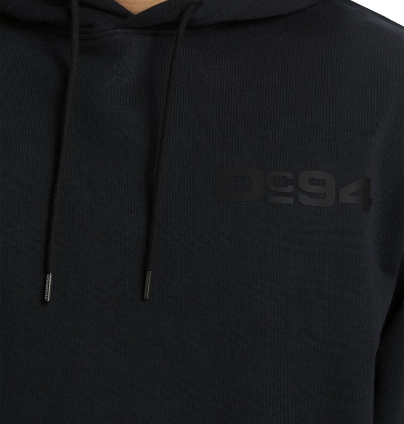 Men's DC 1994 Pullover Hood Pullover Sweatshirt Black | UK 63541EKBA