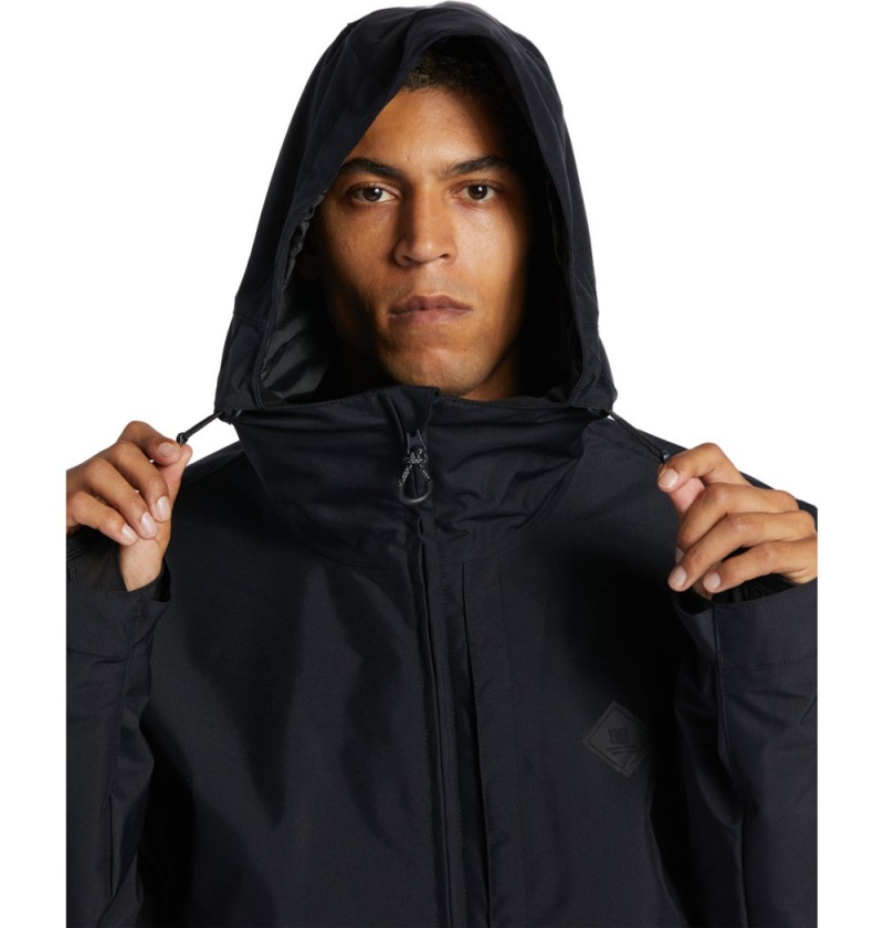 Men's DC Basis Technical Jackets Black | UK 46572SHDF