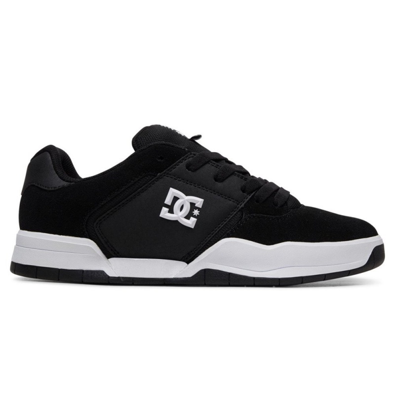 Men\'s DC Central Sneakers Black White | UK 89102ONJE