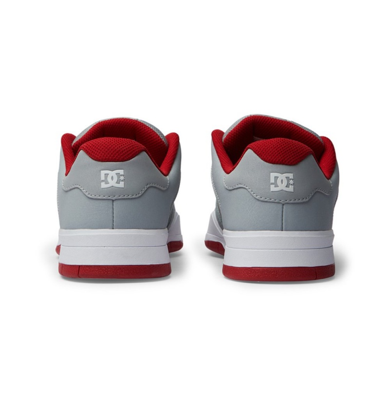 Men's DC Central Sneakers Grey Red | UK 70451ACMK