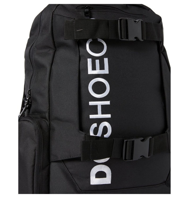 Men's DC Chalkers 28L Large Skate Backpack Black | UK 46730ZTKW