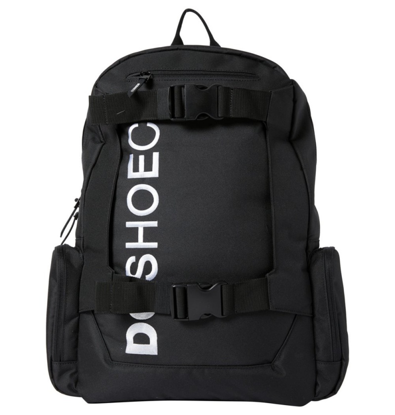 Men\'s DC Chalkers 28L Large Skate Backpack Black | UK 46730ZTKW