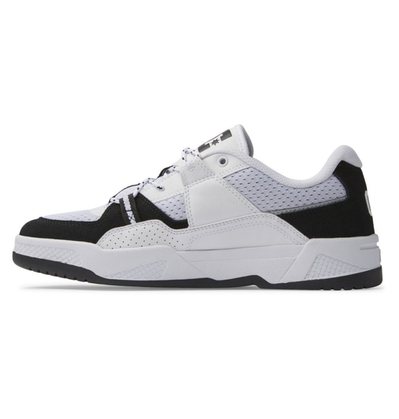 Men's DC Construct Sneakers Black White | UK 53487FZIH