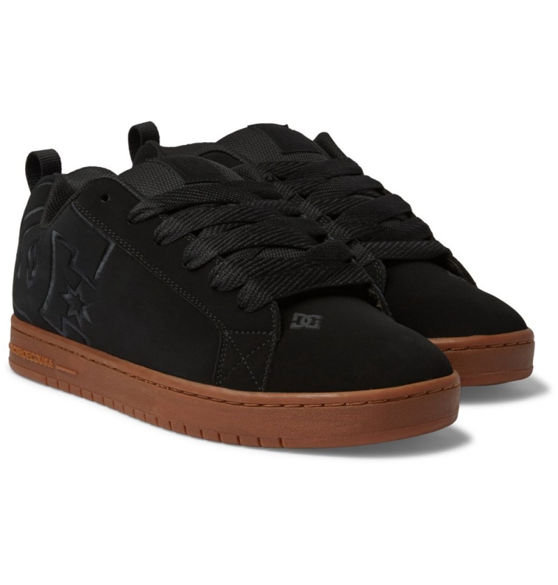 Men's DC Court Graffik Sneakers Black | UK 75384IWFQ