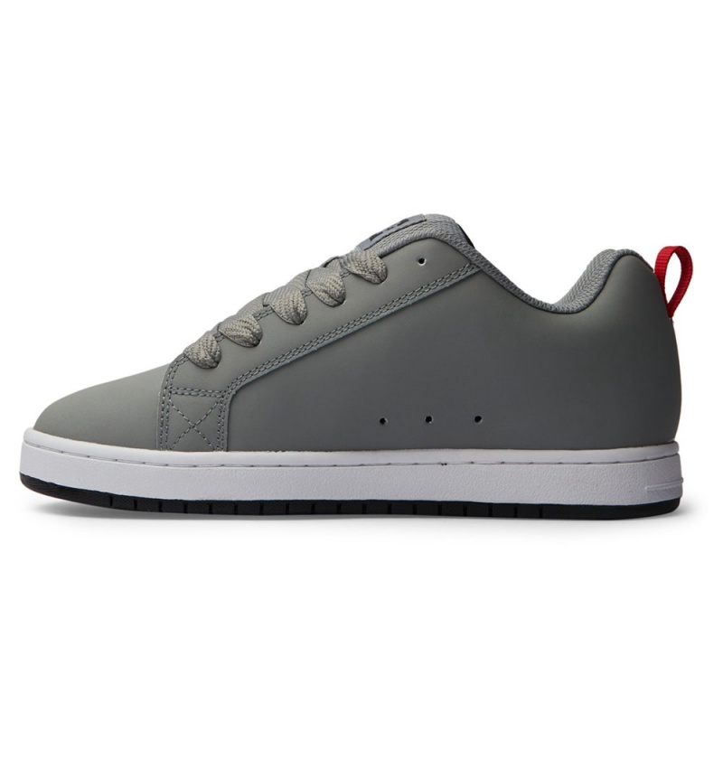 Men's DC Court Graffik Sneakers Grey Black Grey | UK 30547TEGY