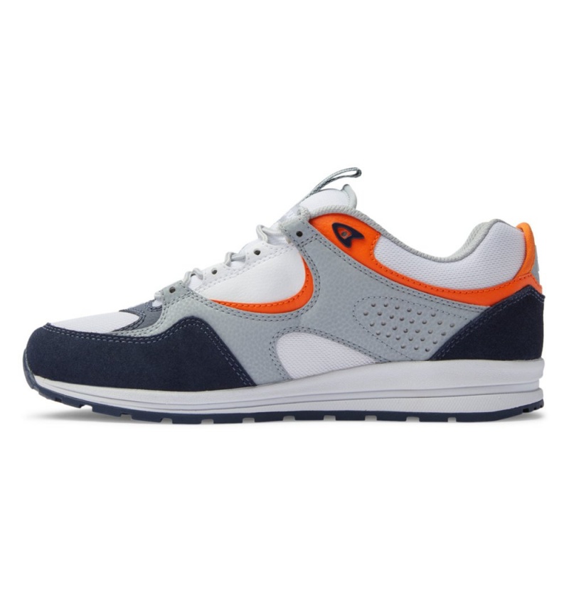 Men's DC Kalis Lite Skate Shoes Navy Orange | UK 23167NMKY