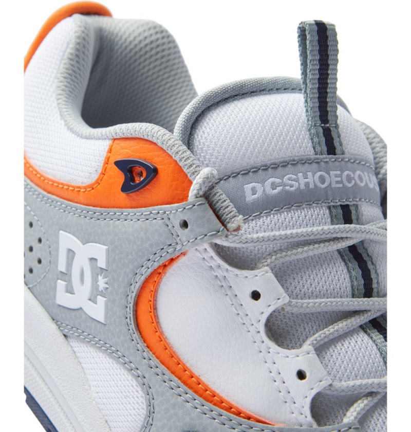 Men's DC Kalis Lite Skate Shoes Navy Orange | UK 23167NMKY