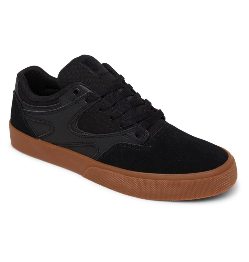 Men's DC Kalis Vulc Skate Shoes Black | UK 84716TBSH