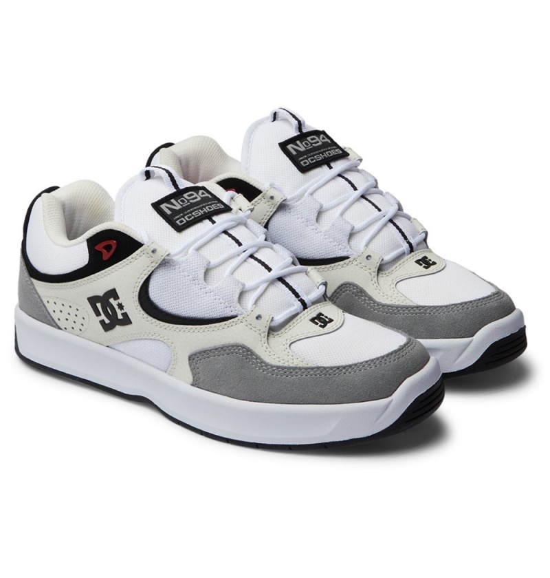 Men's DC Kalynx Zero Skate Shoes Grey Black White | UK 24398IKWT