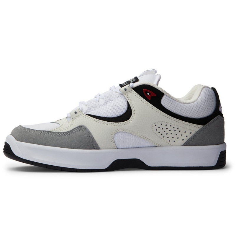 Men's DC Kalynx Zero Skate Shoes Grey Black White | UK 24398IKWT