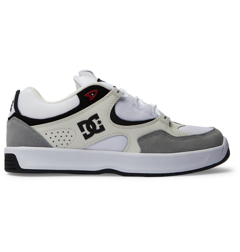 Men\'s DC Kalynx Zero Skate Shoes Grey Black White | UK 24398IKWT