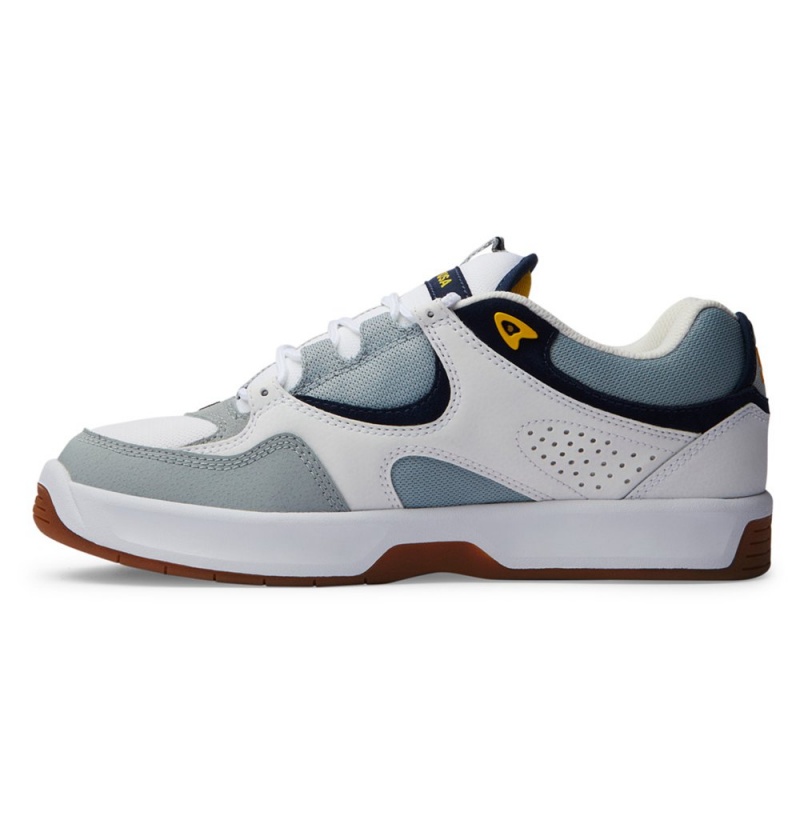 Men's DC Kalynx Zero Skate Shoes White Grey | UK 15390RQUZ