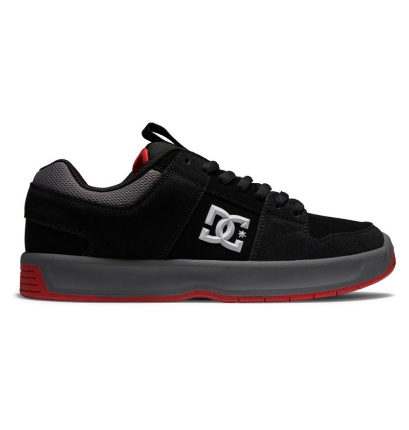 Men\'s DC Lynx Zero Skate Shoes Black Grey Red | UK 20485FBJR