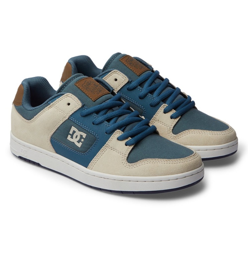 Men's DC Manteca 4 Sneakers Grey Blue White | UK 41065DMEJ