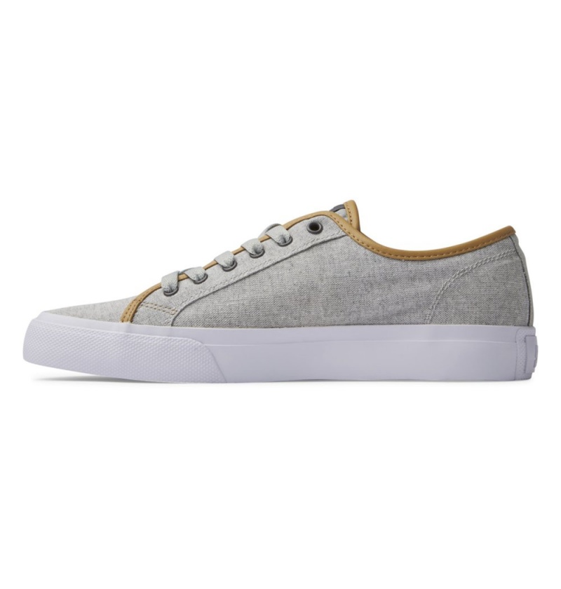 Men's DC Manual Textile Sneakers Grey | UK 57843LJIA